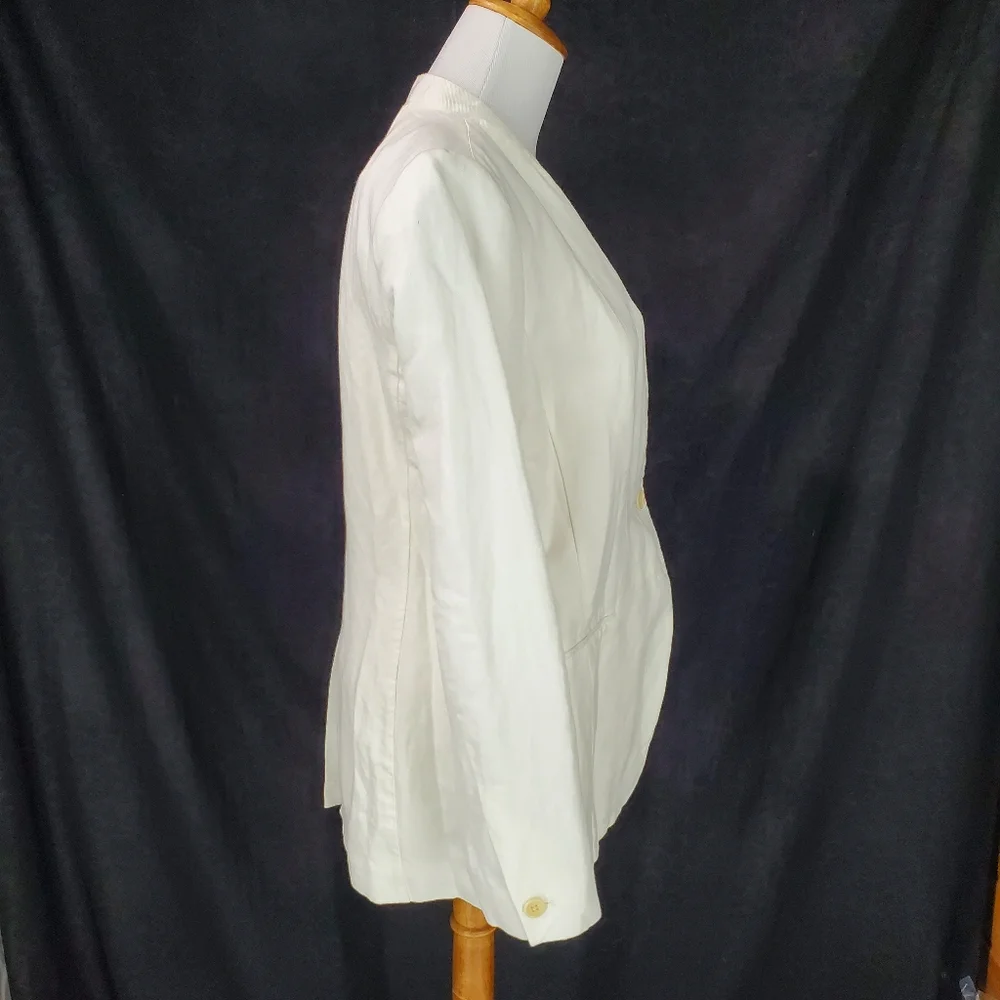 NEW ALEX MILL women's janine twill blazer in ecru linen Size XS